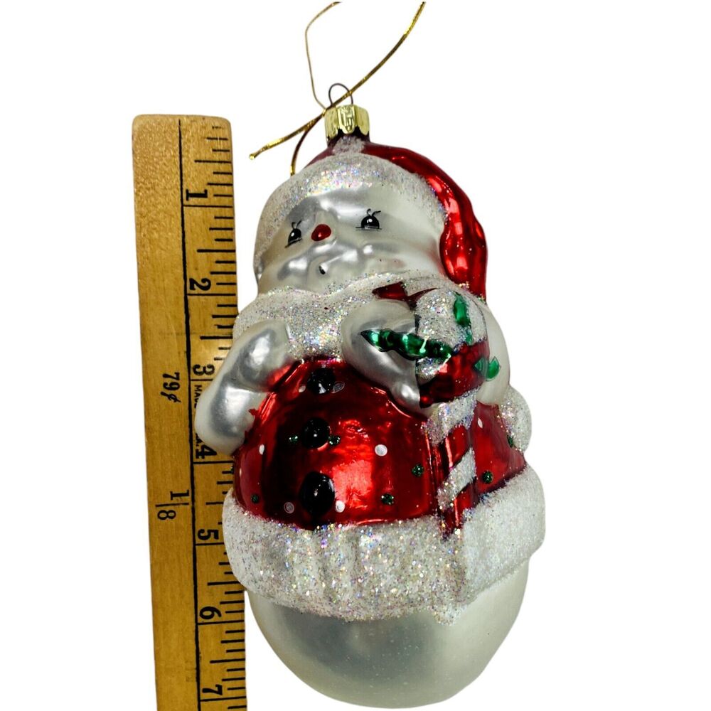 European Style Blown Glass Christmas Tree Ornaments Santa Claus Snowman Holiday - Picture 16 of 16